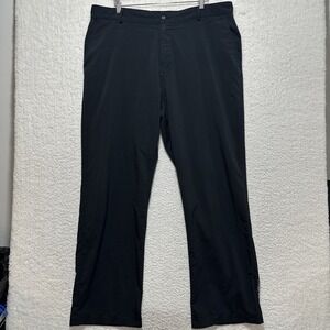 Under Armour Men's Straight Fit Pants Black Size 40 Embroidered Logo Hem